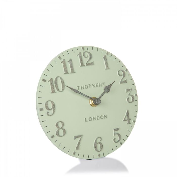 Thomas Kent - Arabic Pearl Green Mantel Clock